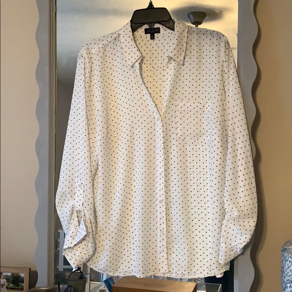 Black polka dot shirt